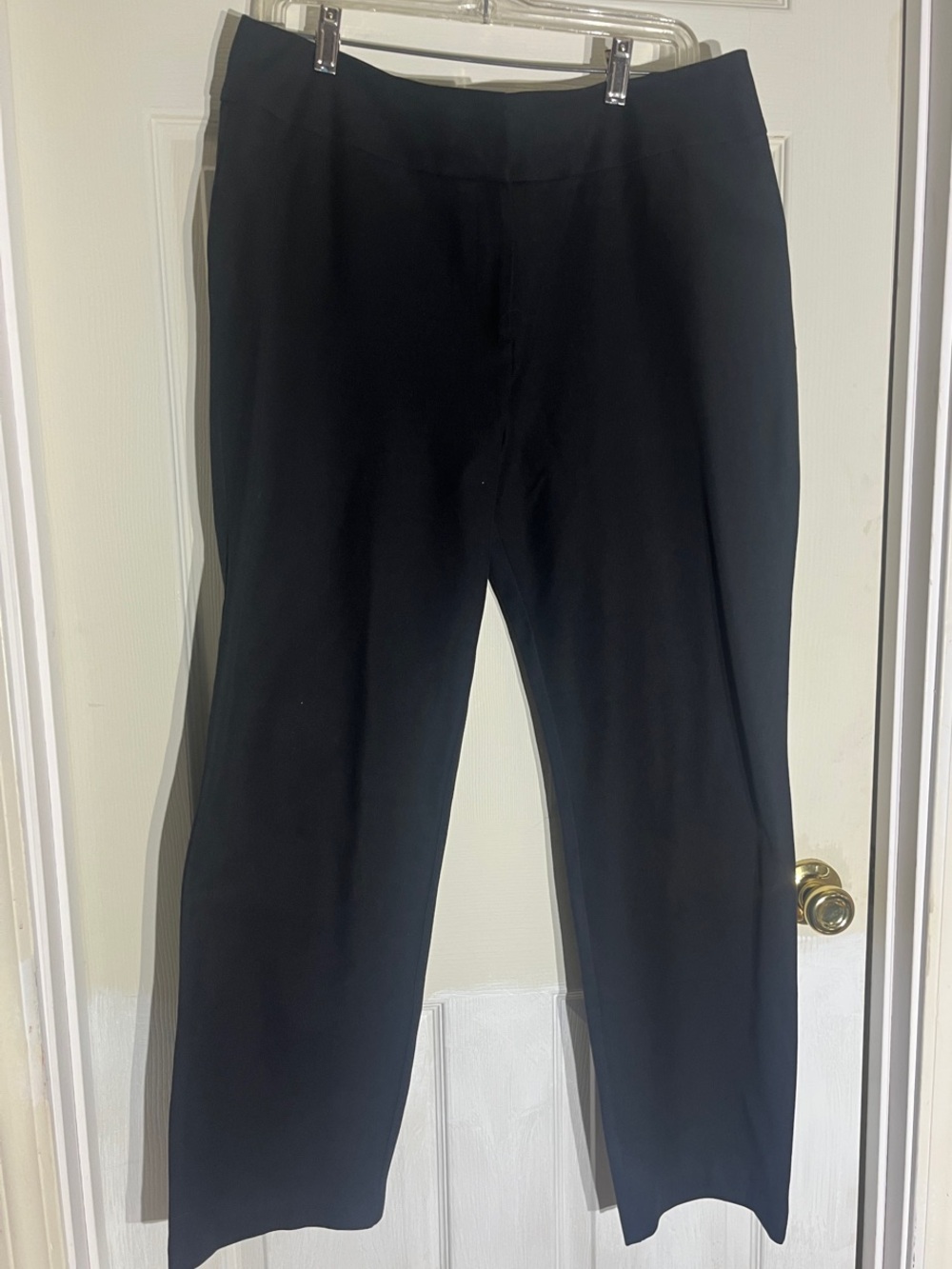 Chico's Trouser Pant Womens Size 2 Short 12S Black career work Straight Leg